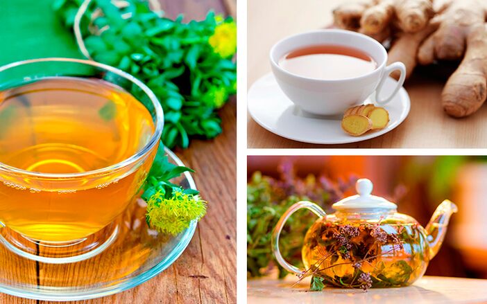 Aromatic teas with rodiola, ginger and thyme that increase male sexual potency