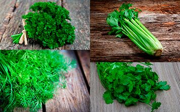Parsley, celery, dill and cilantro should be included in a man's diet to increase strength. 